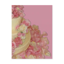 Wedding Cake & Roses postcards