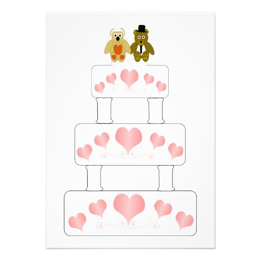 Wedding Cake RSVP Personalized Announcement