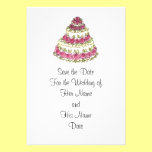 Wedding Cake, Save the Date invitations