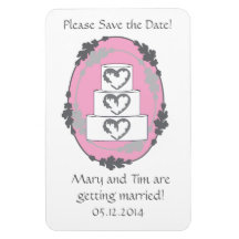 Wedding Cake Save the Date Flexible Magnet