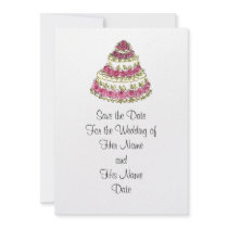 Wedding Cake, Save the Date Announcements