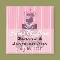 Wedding Cake Save The Date magnets