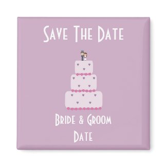 Wedding cake Save the Date magnet magnet