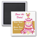 Wedding Cake Save the Date Magnet magnet