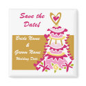 Wedding Cake Save the Date Magnet magnet