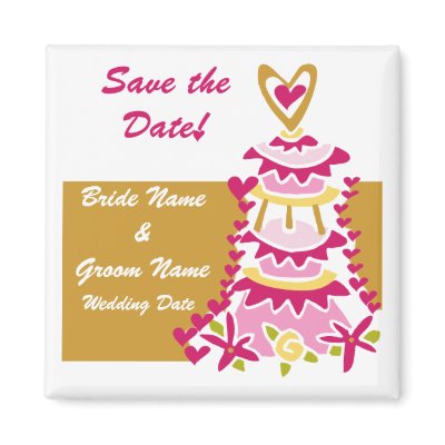 Wedding Cake Save the Date Magnet by weddingsareus