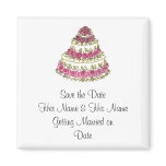 Wedding Cake, Save the Date Magnet