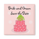 Wedding Cake Save the Date Fridge Magnet