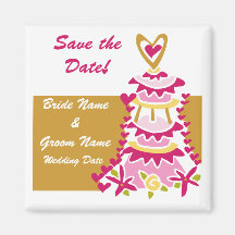Wedding Cake Save the Date Magnet