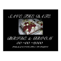 Wedding Cake Save the Date postcards