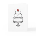 Wedding Cake Sketch - Plain cards