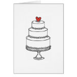Wedding Cake Sketch - Plain Cards