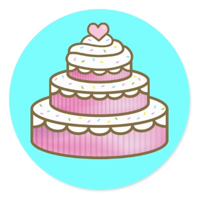 wedding cake stickers