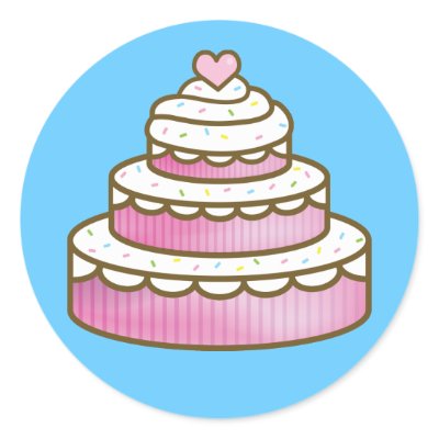 wedding cake stickers