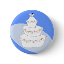 Wedding Cake Two Brides Button