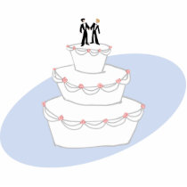 Wedding Cake Two Grooms photo sculptures
