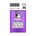 Wedding Cake Violet (Customize) postage