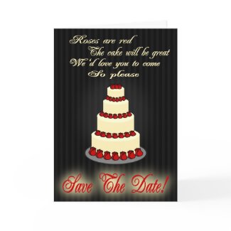 Wedding Cake With Red Roses 