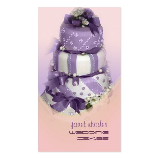 Wedding cakes pastry chef business card template (front side)