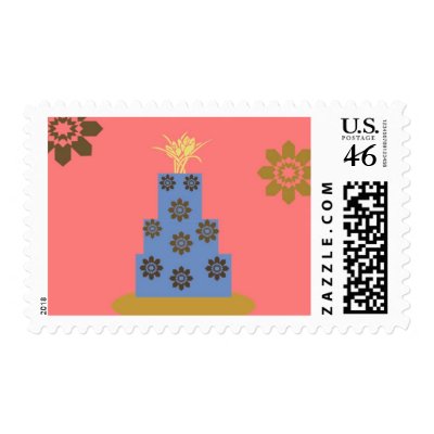 WEDDING CAKES POSTAGE STAMPS