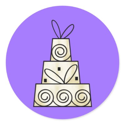 Wedding Cakes Round Stickers
