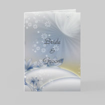 Wedding Card Invitation White and Blue