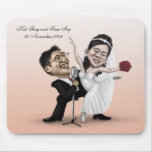 Wedding Caricature Mouse Pad