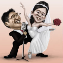 Wedding Caricature photo sculptures
