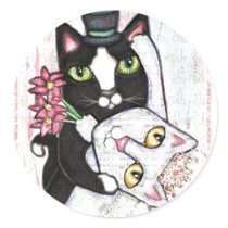 Wedding Cat Dance Stickers by jamiecreates1 Wedding Cat Dance Stickers