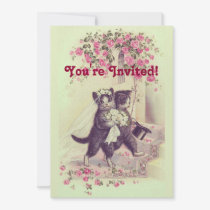 Wedding Cats Invitation invitations