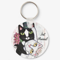 Wedding Cats Key Chain keychains by jamiecreates1 Wedding Cats Key Chain keychains