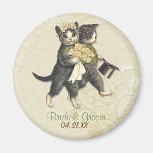 Wedding Cats Magnets