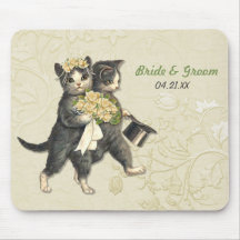 Wedding Cats Mouse Pad