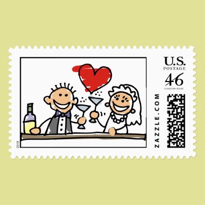 Wedding Celebration Postage Stamps by TheBridalShop