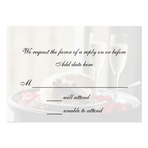 ... Celebration Wedding Response Card Business Card Templates : Zazzle