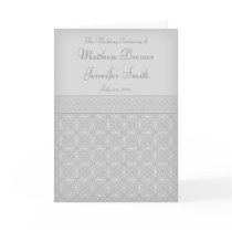 Wedding Ceremony Program and Order of Service Card