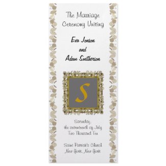 Wedding Ceremony Program Gold Leaf invitation