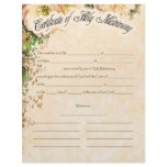 Wedding Certificate Letterhead Template