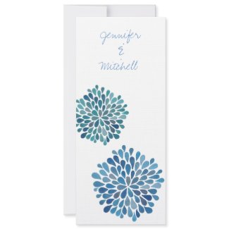Wedding Cerulean Blue Flower Blooms Invitation