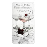 Wedding Champagne Personalized Shipping Label