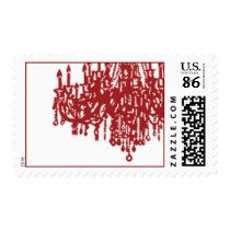 Wedding Chandelier Postage in Luscious Red postage