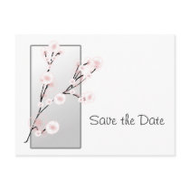 Wedding Cherry Blossoms Save the Date Postcard