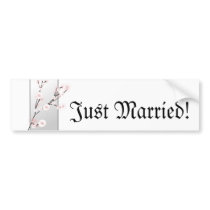 Wedding Cherry Blossoms Template Bumper Sticker