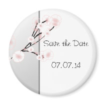 Wedding Cherry Blossoms Template Refrigerator Magnet