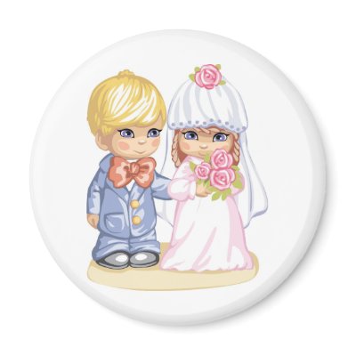 Wedding Children Refrigerator Magnet