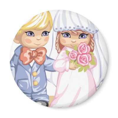 Wedding Children Refrigerator Magnet