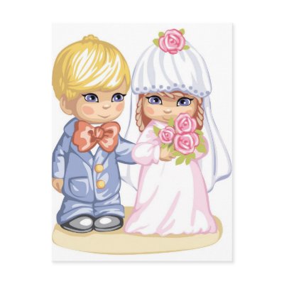 Wedding Children Postcard