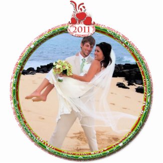 Wedding Christmas Ornament Our 1st Christmas photosculpture
