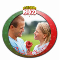 Wedding Christmas Ornament Our 2nd Christmas photo sculptures by samack Wedding Christmas Ornament Our 2nd Christmas photo sculptures