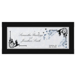 Wedding Church Program - Delicate Blue Flowers Customized Rack Card